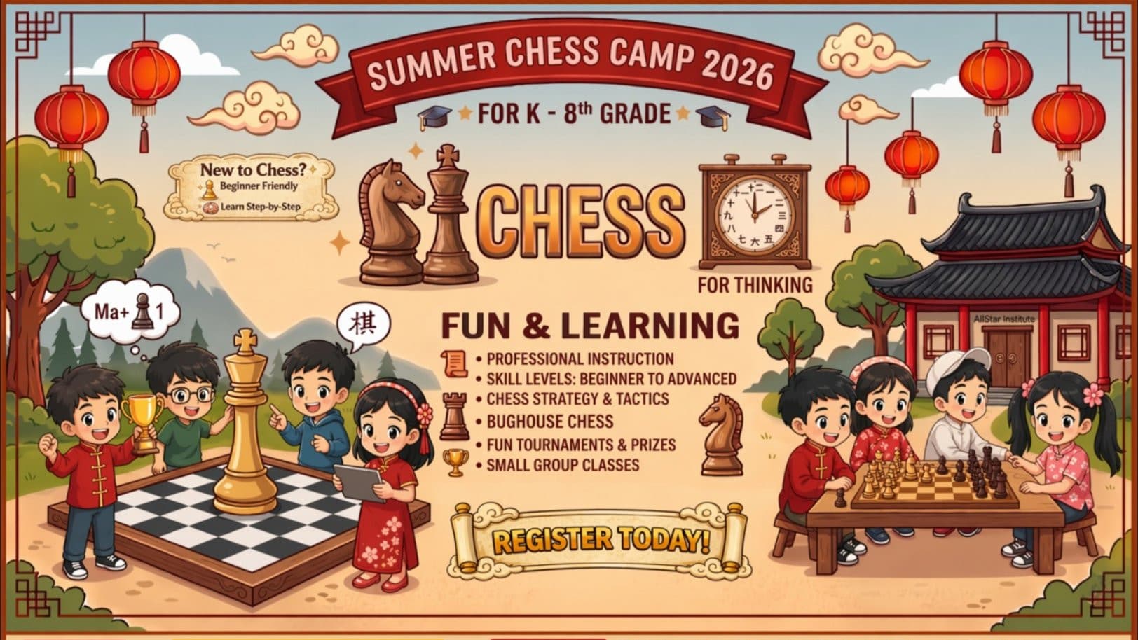 Summer Break Chess Camp 2026 | K ~ 8th